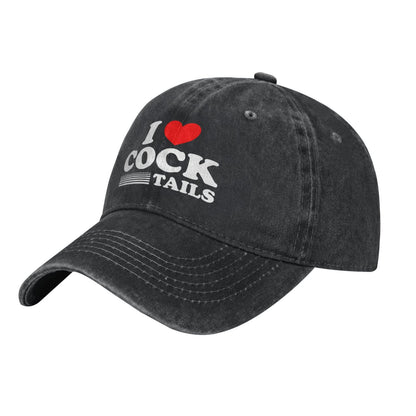 I Love Cock Tails Printed unisex baseball cap adjustable cap outdoor sun hats trucker hat