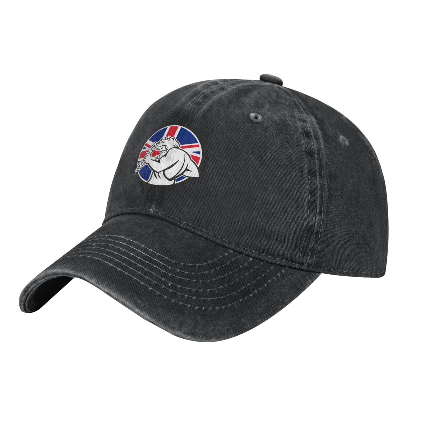 Zeus With Thunderbolt Union Jack Flag Printed unisex baseball cap adjustable cap outdoor sun hats trucker hat