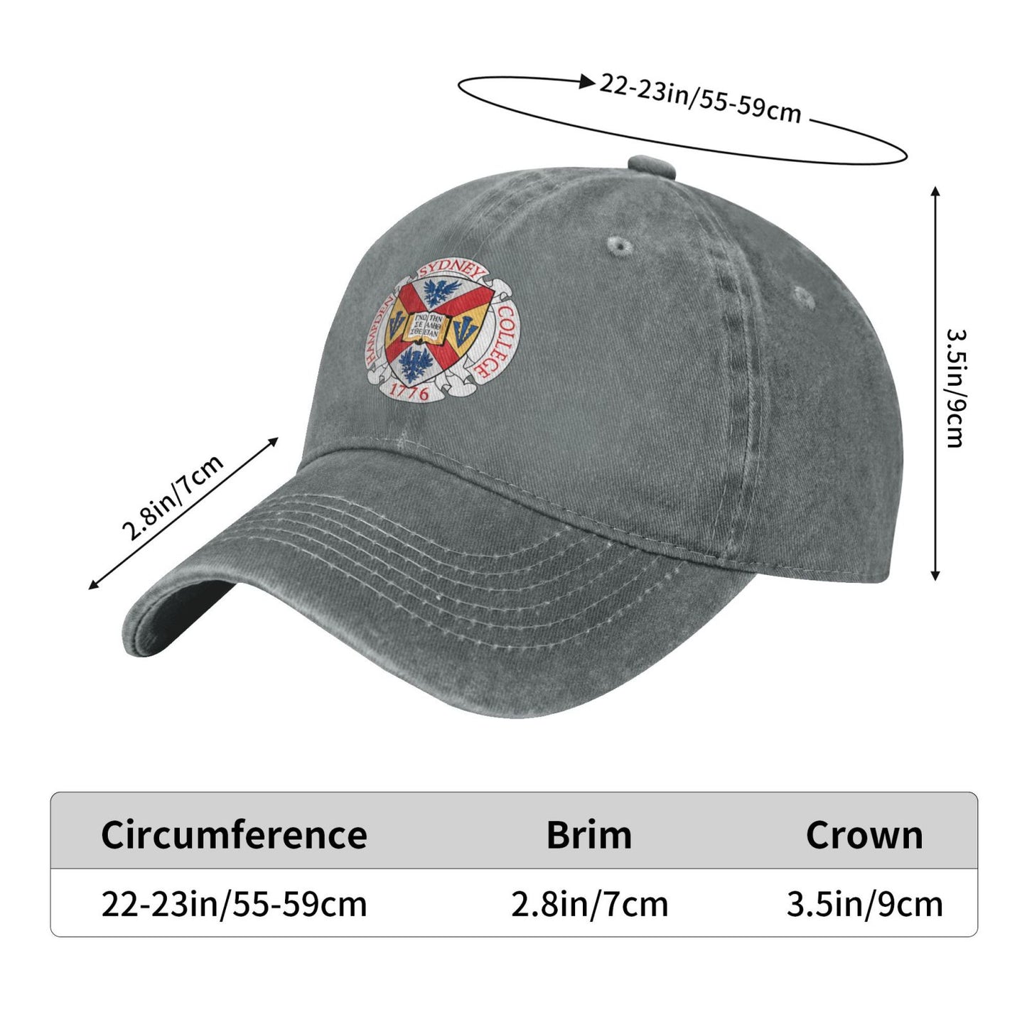 Hampden-Sydney College Printed unisex baseball cap adjustable cap outdoor sun hats trucker hat
