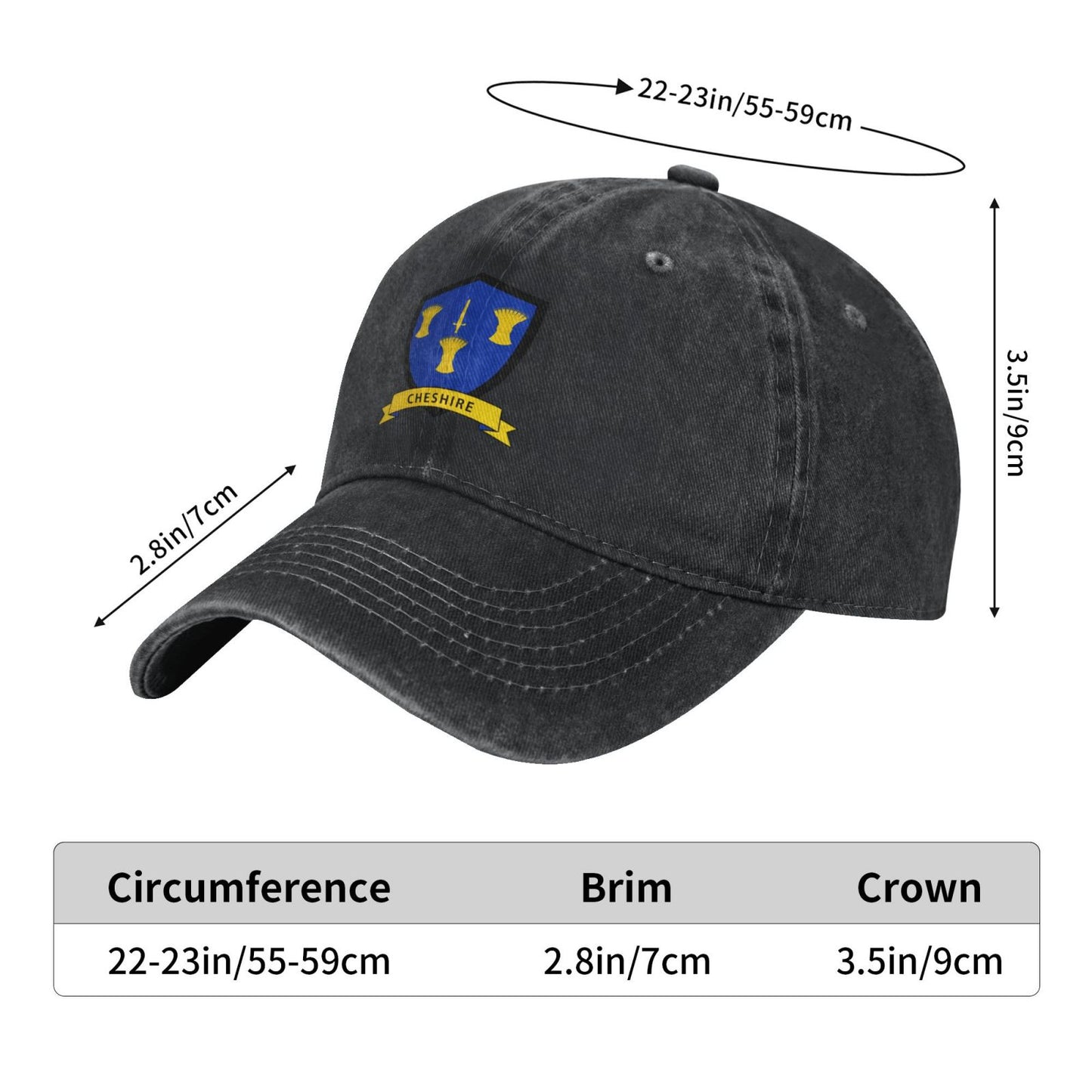 Cheshire County Printed unisex baseball cap adjustable cap outdoor sun hats trucker hat
