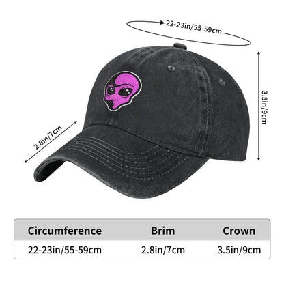 Pink Alien Head Printed unisex baseball cap adjustable cap outdoor sun hats trucker hat
