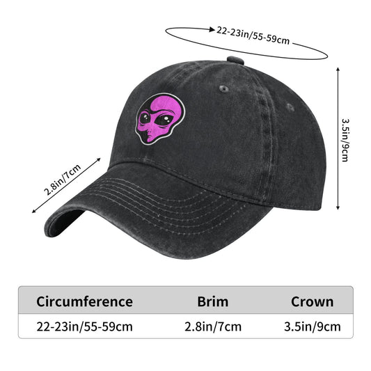 Pink Alien Head Printed unisex baseball cap adjustable cap outdoor sun hats trucker hat