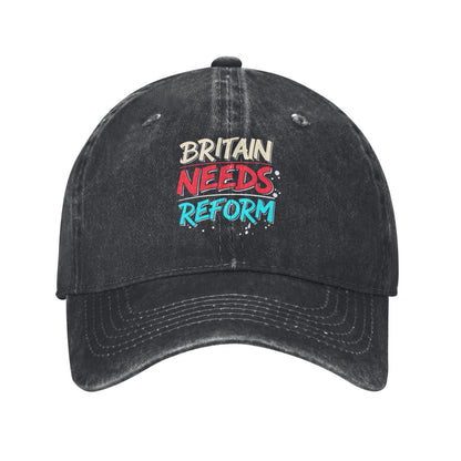 Britain Needs Reform Bold Design Printed unisex baseball cap adjustable cap outdoor sun hats trucker hat