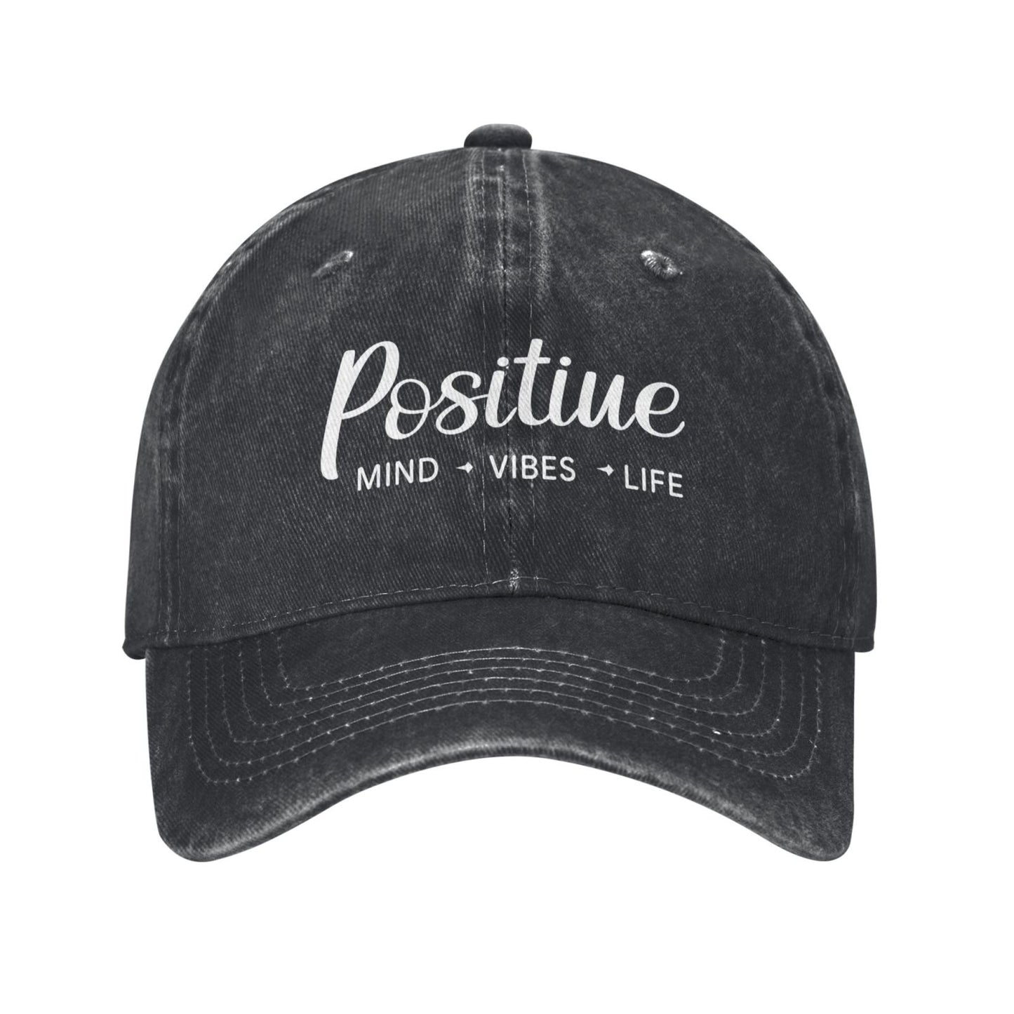 Positive Mind Vibes Life Printed unisex baseball cap adjustable cap outdoor sun hats trucker hat