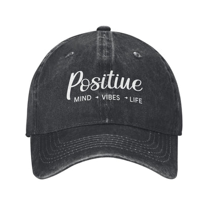 Positive Mind Vibes Life Printed unisex baseball cap adjustable cap outdoor sun hats trucker hat