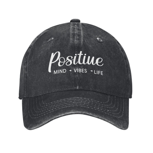 Positive Mind Vibes Life Printed unisex baseball cap adjustable cap outdoor sun hats trucker hat