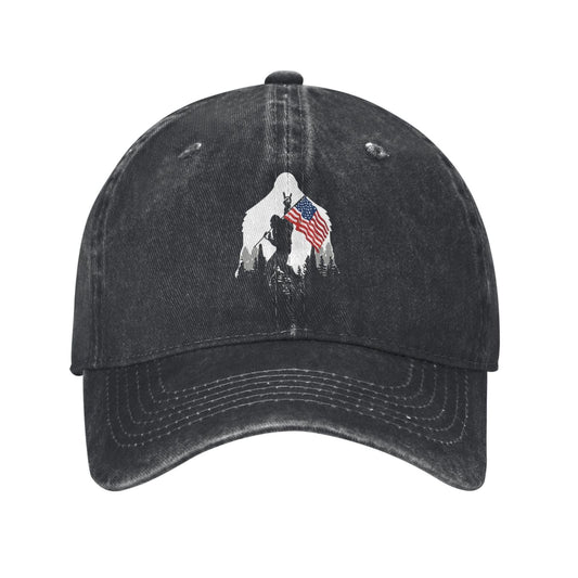 Bigfoot US Flag Printed unisex baseball cap outdoor hats adjustable cap trucker gift hat
