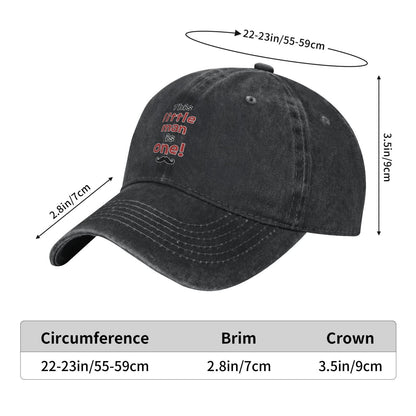 This Little Man Is One! Printed unisex baseball cap adjustable cap outdoor sun hats trucker hat