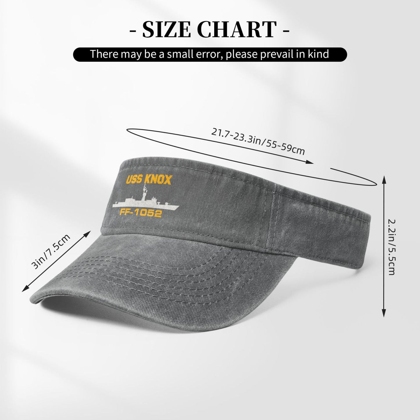 USS Knox (FF-1052) Printed adjustable Empty Top Baseball Sun Cap unisex outdoor sports hat veterans gift