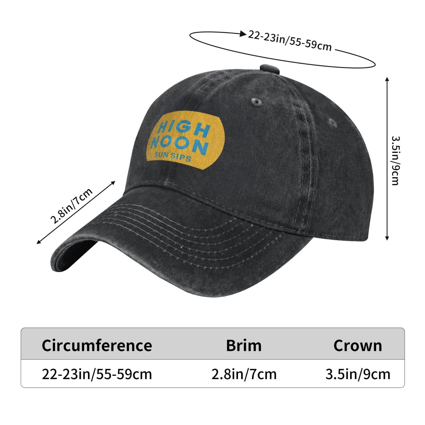 High Noon Sun SIPS Printed unisex baseball cap outdoor hats adjustable cap trucker gift hat