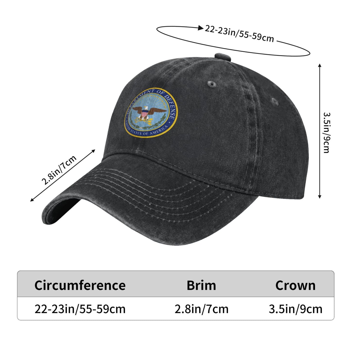 Seal Of The United States Department Of Defense Printing unisex baseball cap adjustable cap veteran gift