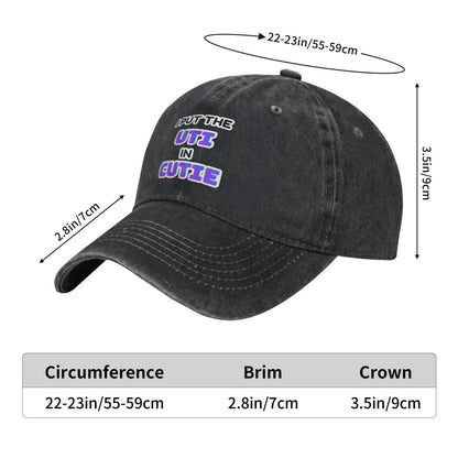 I Put The Uti In Cutie Printed unisex baseball cap outdoor hats adjustable cap trucker gift hat