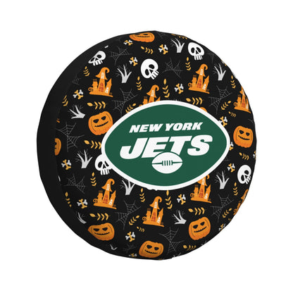 New York Jets Print Pumpkin Castle Small Printed Car Tire Cover Tire Dust Cover