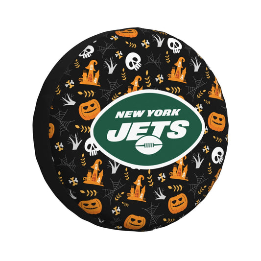 New York Jets Print Pumpkin Castle Small Printed Car Tire Cover Tire Dust Cover