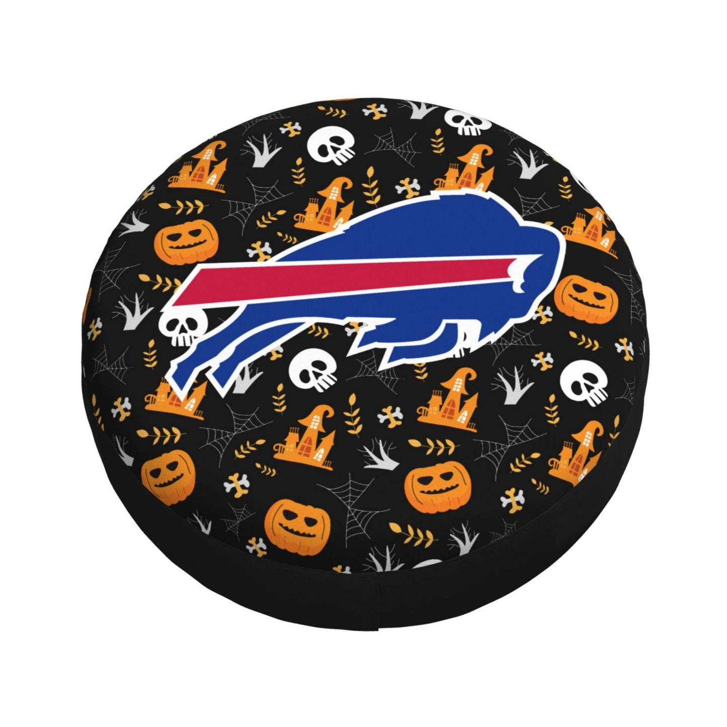 Buffalo Bills Print Pumpkin Castle Small Printed Car Tire Cover Tire Dust Cover