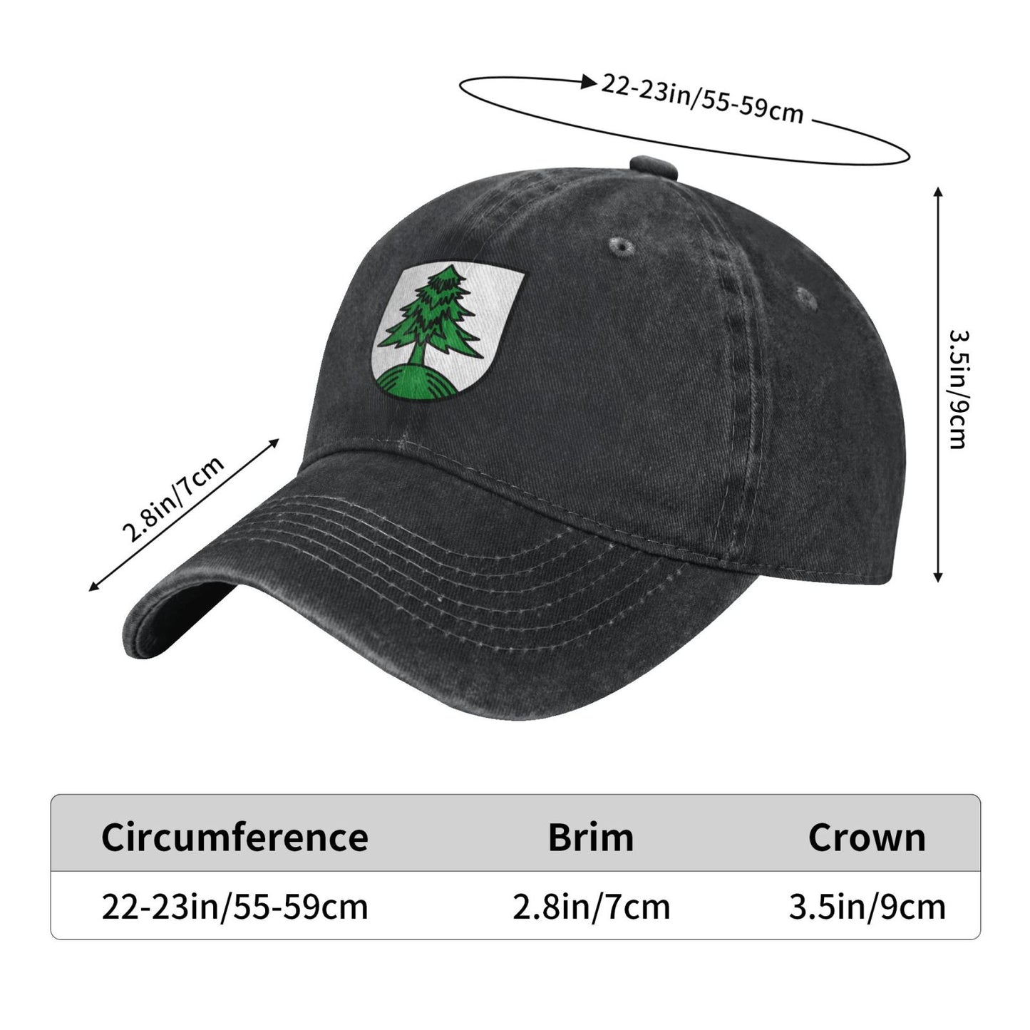 DEU Welzheim COA Printed unisex baseball cap adjustable cap outdoor sun hats trucker hat
