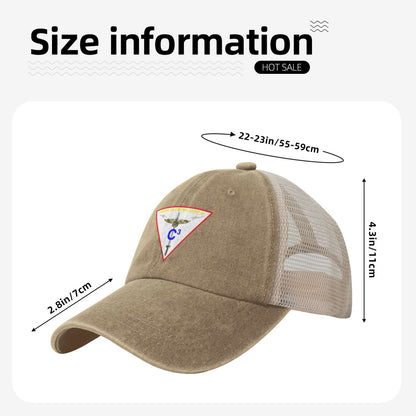 MACG 38 Insignia Printed unisex baseball cap adjustable grid baseball cap veteran gift