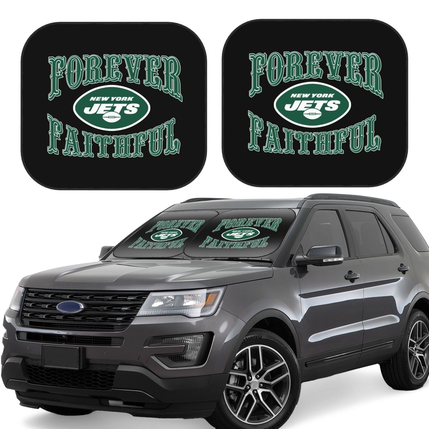 New York Jets Car front windshield sunshade UV resistant sunshade foldable