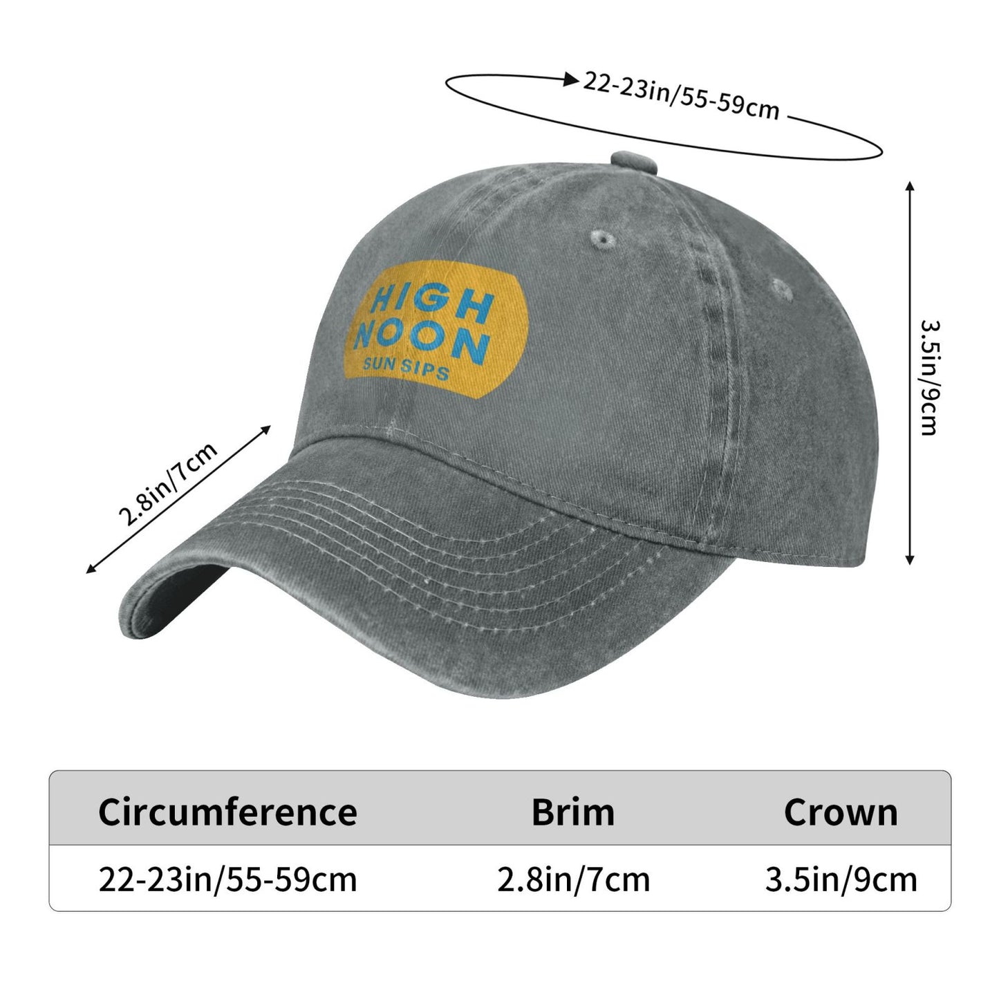 High Noon Sun SIPS Printed unisex baseball cap outdoor hats adjustable cap trucker gift hat