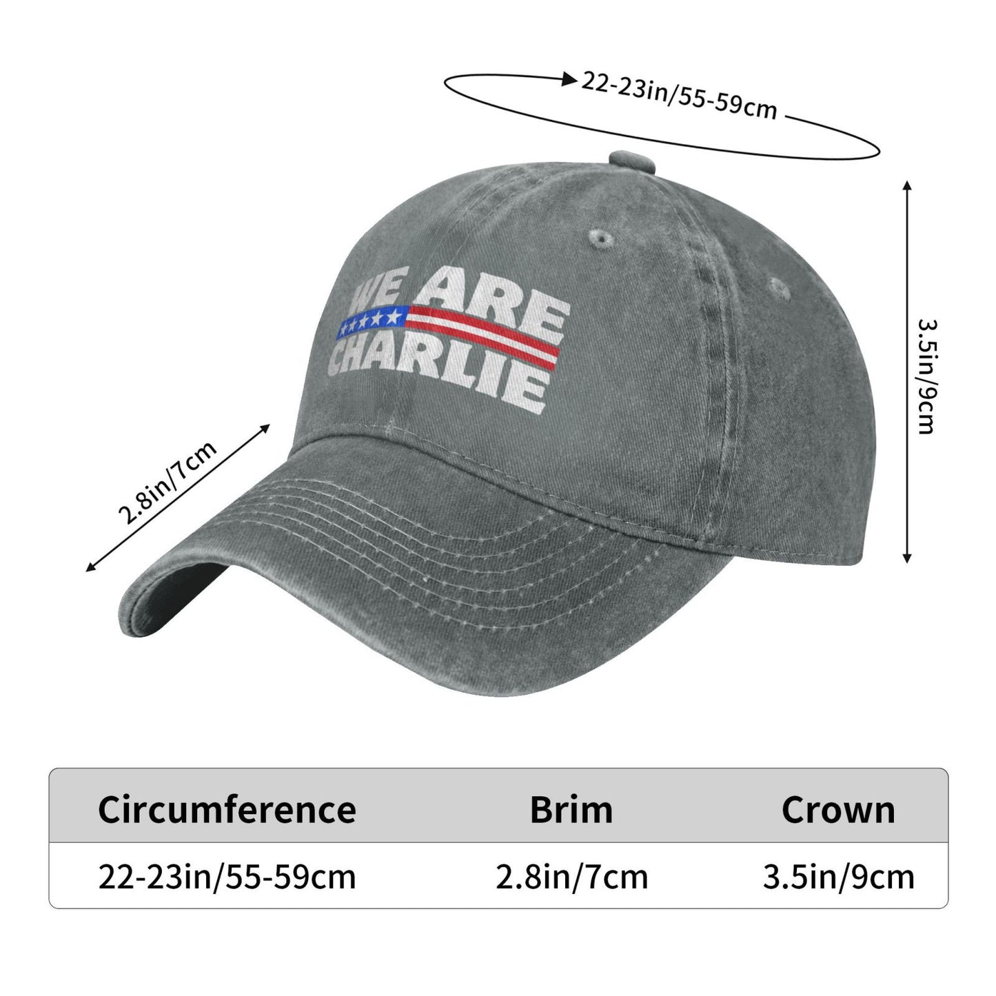 We Are Charlie Printed unisex baseball cap outdoor hats adjustable cap trucker gift hat