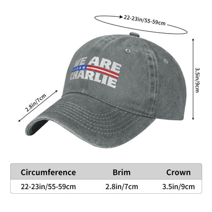 We Are Charlie Printed unisex baseball cap outdoor hats adjustable cap trucker gift hat