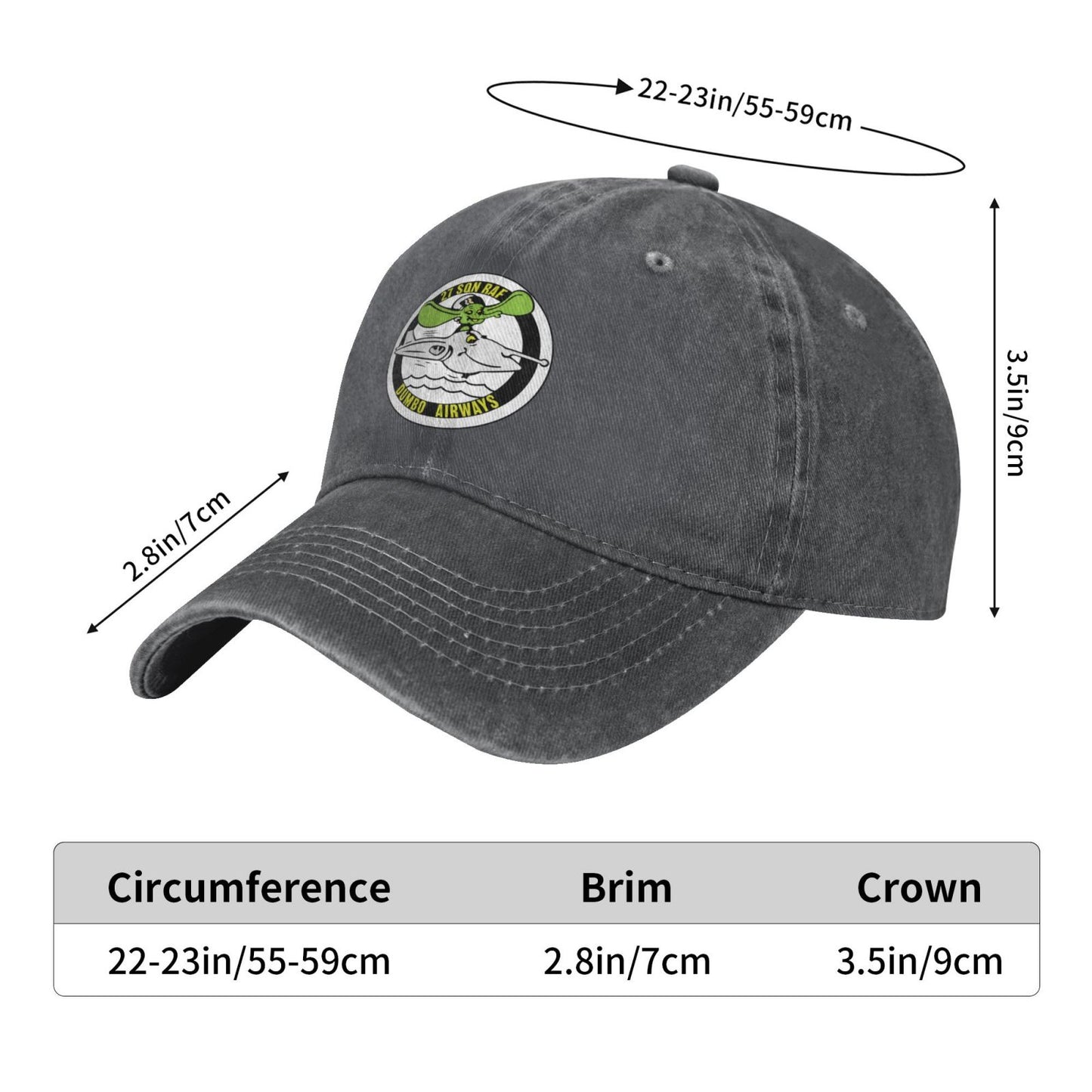 27 Sqn RAF Dumbo Airways Printed unisex baseball cap adjustable cap outdoor trucker hat veterans Gifts