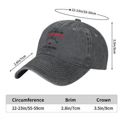 LET ME CHECK MY GIVEADAMNOMETER NOPE NOTHING Printing unisex baseball cap adjustable hats Outdoor leisure hat trucker cap