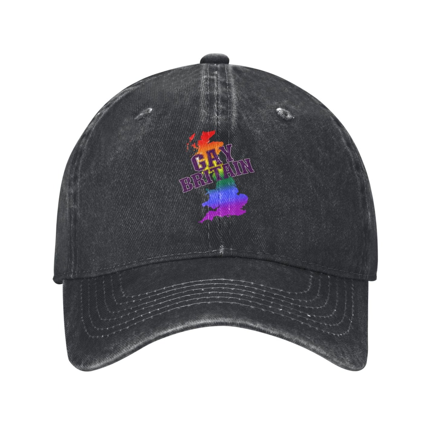 Gay Britain! Rainbow UK LGBTQ Printed unisex baseball cap adjustable cap outdoor sun hats trucker hat