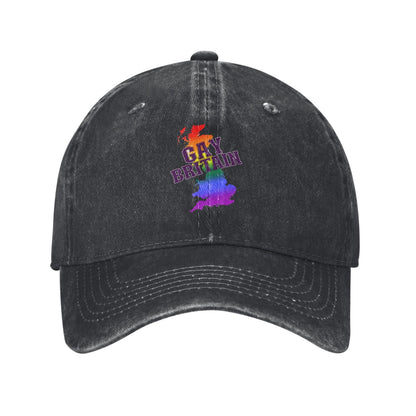 Gay Britain! Rainbow UK LGBTQ Printed unisex baseball cap adjustable cap outdoor sun hats trucker hat