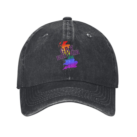 Gay Britain! Rainbow UK LGBTQ Printed unisex baseball cap adjustable cap outdoor sun hats trucker hat