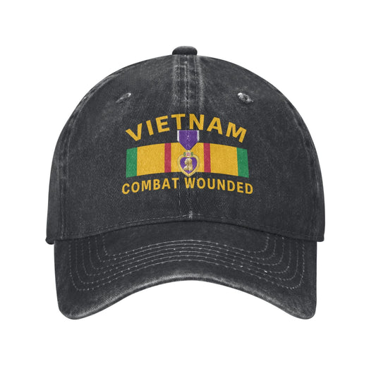 Vietnam Combat Wounded Printed unisex baseball cap adjustable cap outdoor sun hats trucker hat