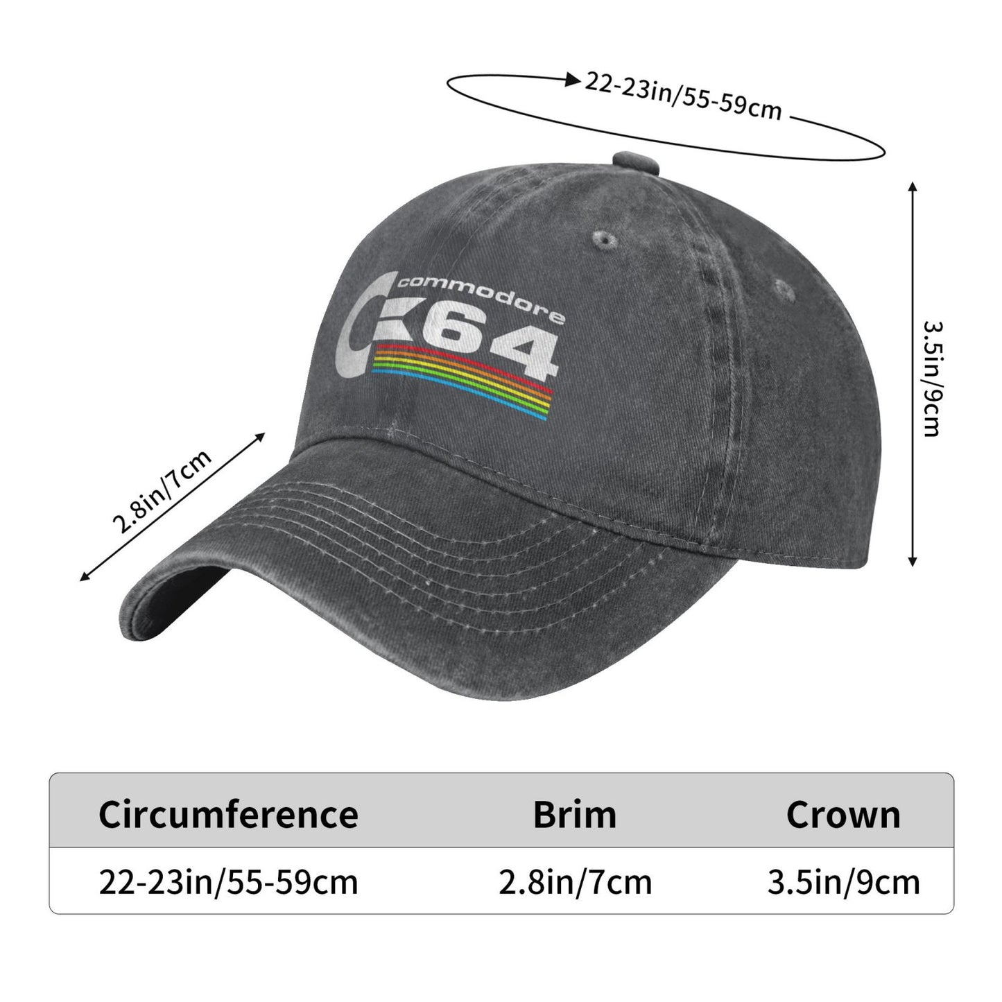 Commodore 64 Printed unisex baseball cap outdoor hats adjustable cap trucker gift hat