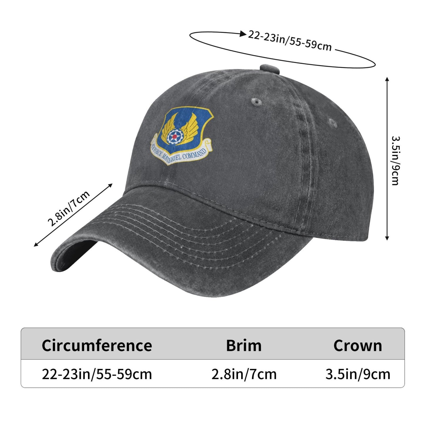 Air Force Materiel Command Printed unisex baseball cap adjustable cap veteran gift