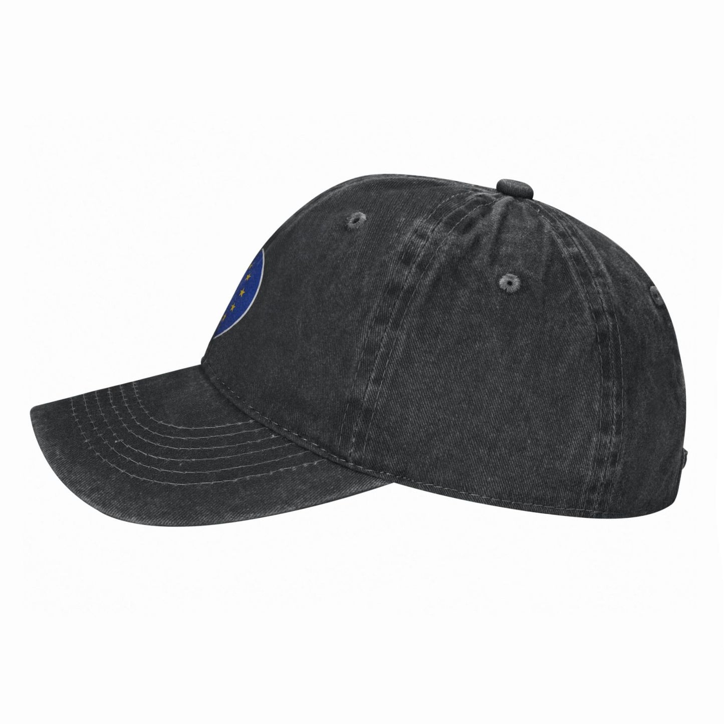 EU Flag Round Sticker Printed unisex baseball cap adjustable cap outdoor sun hats trucker hat