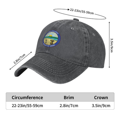 Seal Of Lake County Ohio Printed unisex baseball cap adjustable cap outdoor sun hats trucker hat