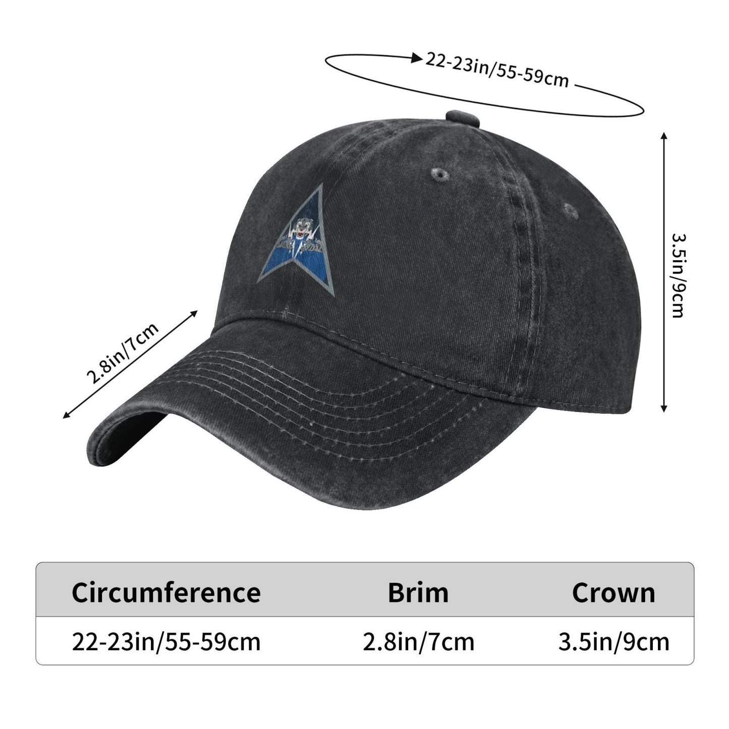 Space Delta 5 Emblem Printing unisex baseball cap adjustable cap veteran gift