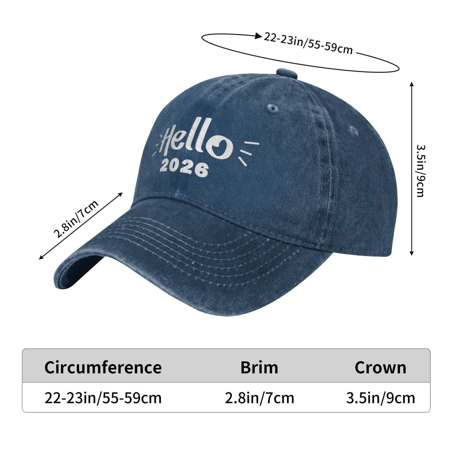 Hello 2026 Printed unisex baseball cap adjustable cap outdoor sun hats trucker hat