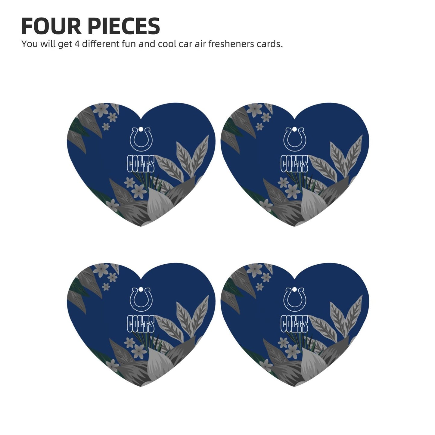 4pcs- Indianapolis Colts car aromatherapy tablets Car Air Fresheners Cards Set