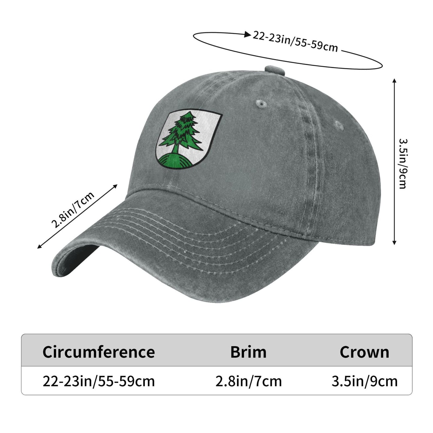 DEU Welzheim COA Printed unisex baseball cap adjustable cap outdoor sun hats trucker hat