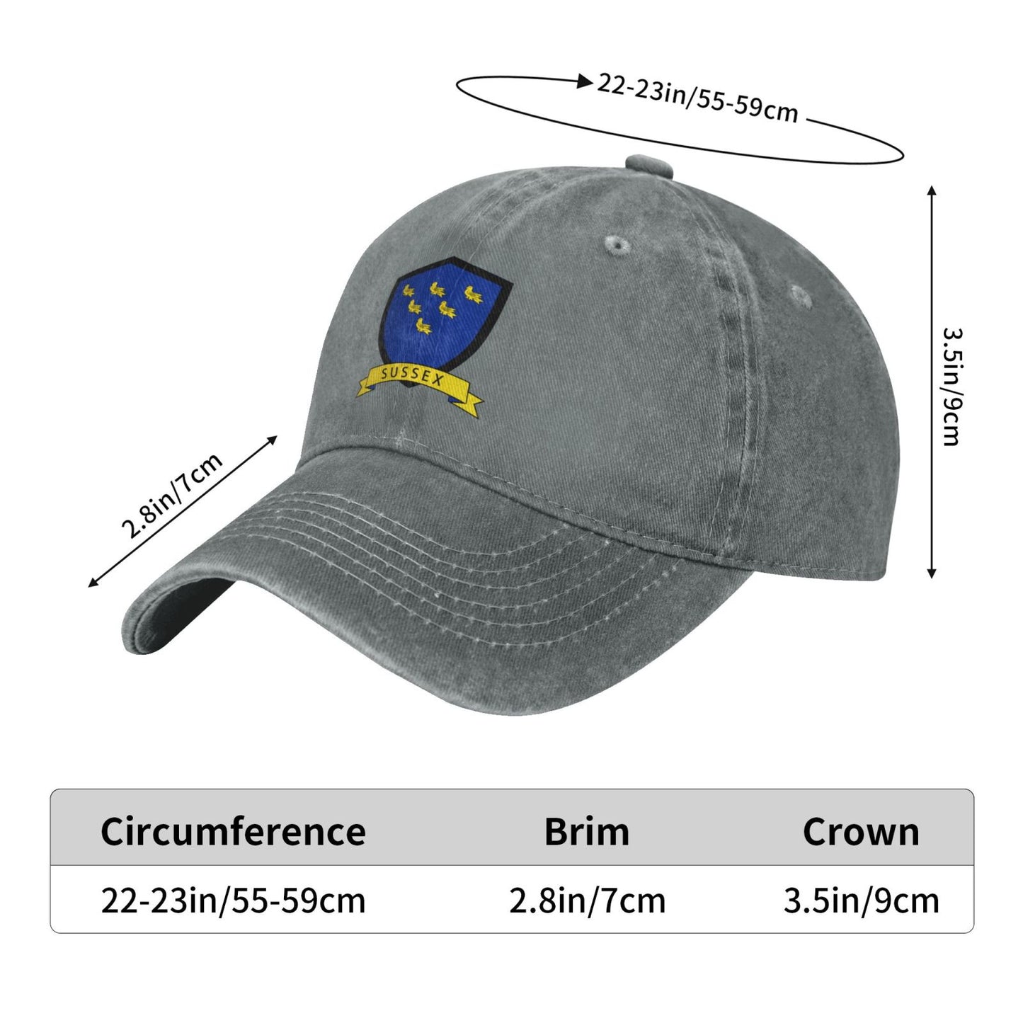 Sussex County Printed unisex baseball cap adjustable cap outdoor sun hats trucker hat