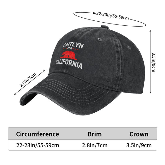 CAITLYN FOR CALIFORNIA Printed unisex baseball cap adjustable cap outdoor sun hats trucker hat