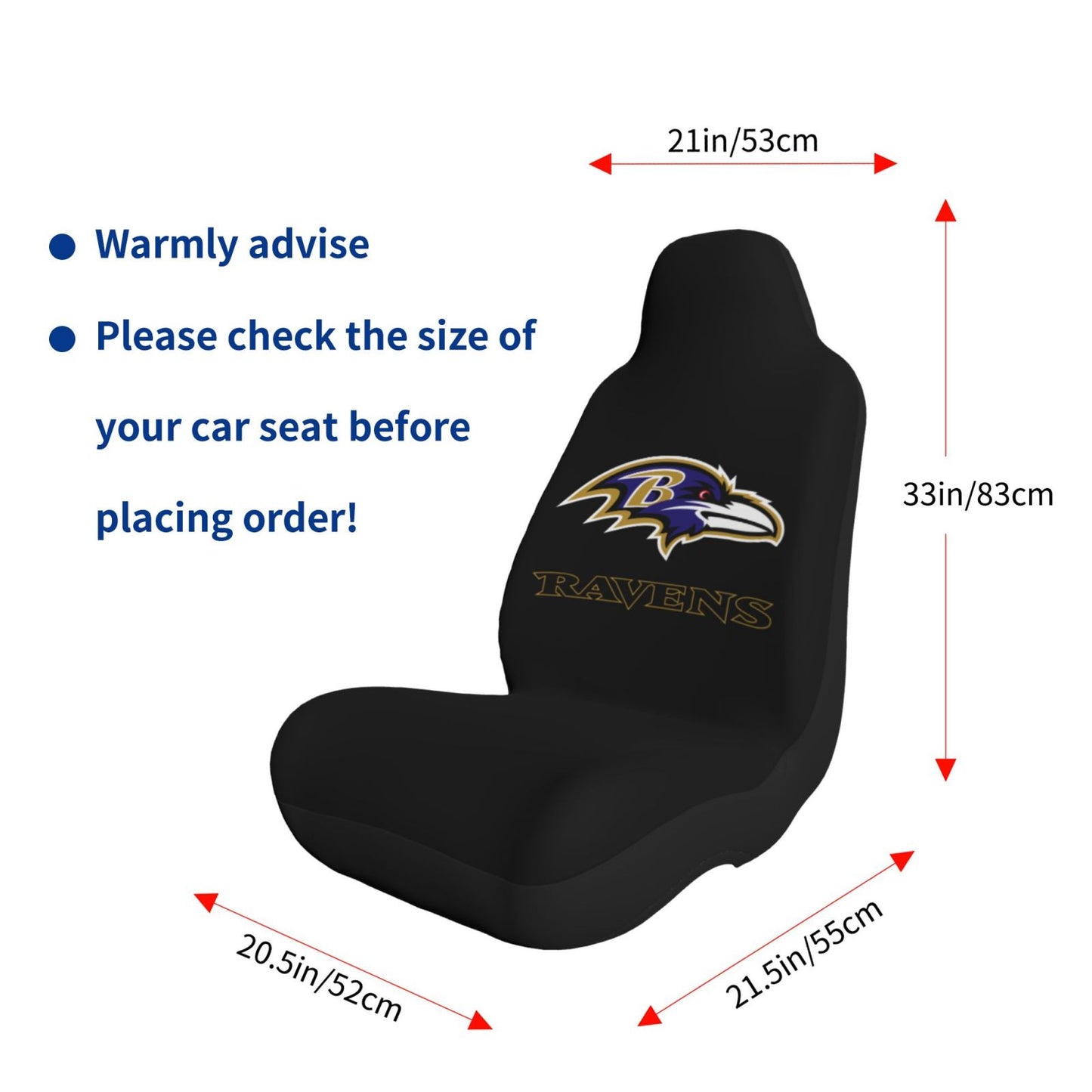 Baltimore Ravens Car seat protective cover personalized printed seat dust cover
