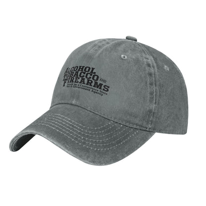 ALCOHOL TOBACCO AND FIREARMS Printing unisex baseball cap adjustable hats Outdoor leisure hat trucker cap