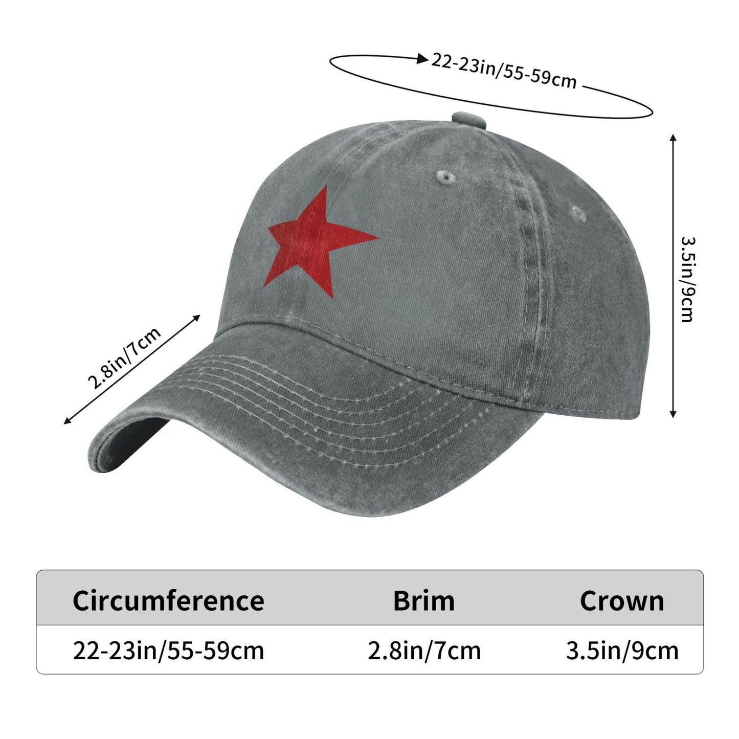 COMMUNIST RED STAR Printed unisex baseball cap adjustable cap outdoor trucker hat veterans Gifts