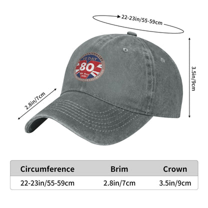 VE DAY 80th ANNIVERSARY Printed unisex baseball cap adjustable cap outdoor trucker hat veterans Gifts
