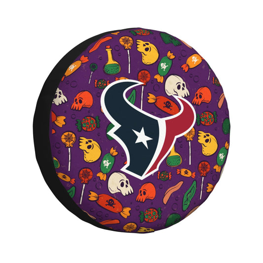 Houston Texans print Halloween candy print car tire cover tire dust cover