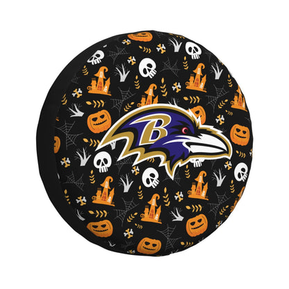 Baltimore Ravens Print Pumpkin Castle Small Printed Car Tire Cover Tire Dust Cover