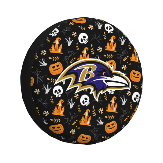 Baltimore Ravens Print Pumpkin Castle Small Printed Car Tire Cover Tire Dust Cover