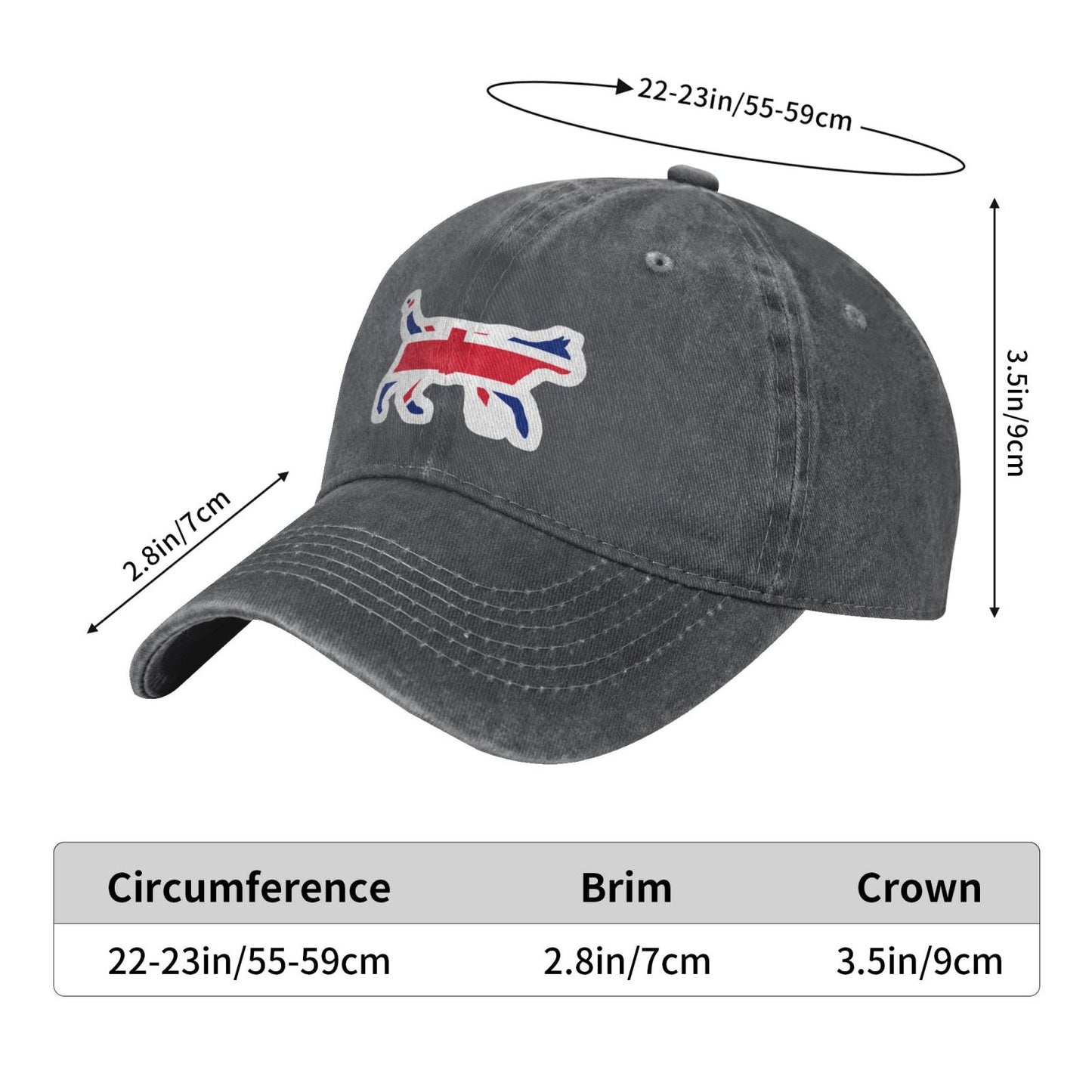 Siamese Cat Flag Of The United Kingdom Sticker Printed unisex baseball cap adjustable cap outdoor sun hats trucker hat