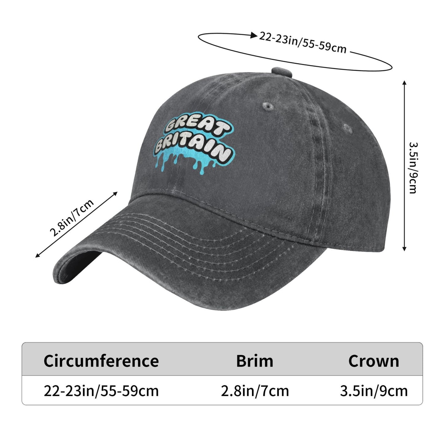 Great Britain Sticker Printed unisex baseball cap adjustable cap outdoor sun hats trucker hat